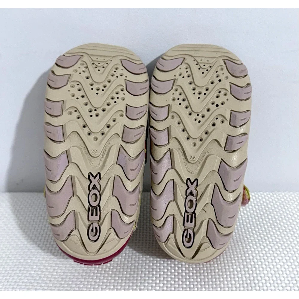 Geox Respira Shoes Girls Sandals US 6.5 EUR 22 Leather Dusty Pink Beige Logo